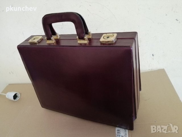 Немска кожена чанта за документи , снимка 2 - Чанти - 41314086