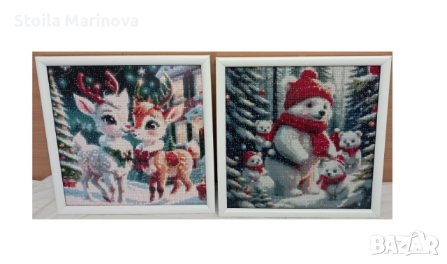 Коледни диамантени гоблени с рамка, снимка 4 - Други - 52321850