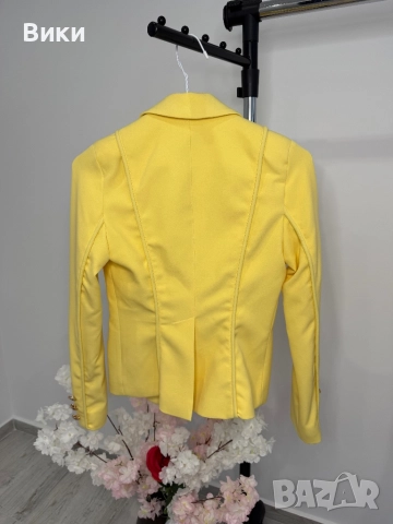 Алеса Alessa жълто сако размер S, снимка 9 - Сака - 52114242