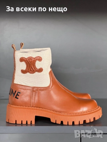 Celine Дамски Кафеви Боти Селин Код E971, снимка 6 - Дамски боти - 52097910