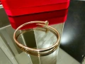 CARTIER Nail Juste un Clou Small Thin Rose Gold Diamonds Гривна Пирон, снимка 5