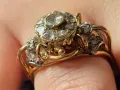 18 карата ЗЛАТЕН с диаманти КРАСИВ ЕЛЕГАНТЕН СТИЛЕН ПРЪСТЕН злато, снимка 7