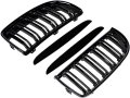 Решетки Бъбреци за BMW 3 серия E90 E91 2005-2008г. Черен Гланц Двойни, снимка 3