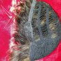 Къса Черна  перука на пеперява руси кичури , снимка 4