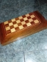 Шах табла 48/48 от соца с дървени фигури и пулове, снимка 7