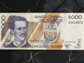 Банкнота - Еквадор - 5000 сукрес UNC | 1999г., снимка 1
