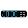 Електронен настолен LED часовник с термометър аларма постоянно светещ на ток USB за дома офиса нов, снимка 4