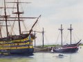 Картина Неустрашим от Карибски пирати англиски кораб маслени бои, снимка 4