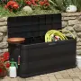 vidaXL Градинска кутия за съхранение, черна, 117x45x56 см, снимка 2
