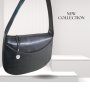 Елегантна дамска чанта за рамо с метален елемент, снимка 1 - Чанти - 44433780