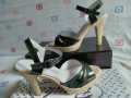 №37 Нови!Разкошни Зелени Ест Лак Сандали , снимка 3
