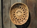 Дърворезба Слънце, Украса за стена, Дървена фруктиера, Дърворезба ръчна изработка, Подарък за дома, снимка 1