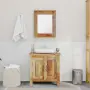 vidaXL Шкаф за баня с огледало, солидно мангово дърво, снимка 3