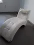 лежанка кожена бяла дизайнерска , снимка 1