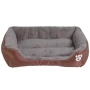 4727 Луксозно водоустойчиво легло за кучета и котки – Кафяво, с неплъзгаща основа, снимка 4