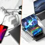 Alxum USB зарядна станция, 120 W 10 портова станция за бързо зареждане, снимка 3