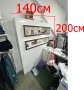 003 масивен гръб за стена, подходящ за офис , или зад каса 140/200 см размер -цена 100 лв -с вграден, снимка 2