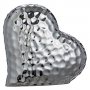 Керамично Сърце със сребърен релефен дизайн , Подарък за Св. Валентин