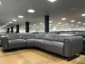 Тъмно сив кожен ъглов диван с електрически релаксиращ механизъм, снимка 8