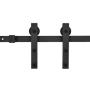 vidaXL Комплект механизъм за плъзгаща врата SKIEN 183 см стомана черен（SKU:145264