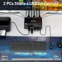 НОВ ТЕСТВАН KVM превключвател за 2 компютъра към 3 монитора + KCEVE USB 3.0. HDMI + DisplayPort 8K.., снимка 7