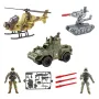 Военен комплект с бойни превозни средства и 3 войника S_1218466, снимка 1