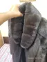 дамско палто от изкуствена кожа с косъм в тъмнокафяв (шоколадов) цвят. , снимка 9