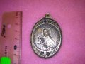 СВЕТА ТЕРЕЗА Старинна РИМОКАТОЛИЧЕСКА СРЕБЪРНА ИКОНКА / ОБКОВ за МЕДАЛЬОН МАЙСТОРСКА ИЗРАБОТКА 41826, снимка 4