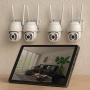 Безжичен WiFi комплект с 4 камери 4К Ultra HD+DVR за видеонаблюдение, снимка 9