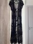 Дълга нова кафтан  черна плажна наметка дантела памук плажна дълга риза рокля за плаж плажна туника , снимка 8