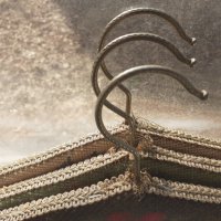 Уникални стари антикварни закачалки плетени тъкани фъкани, снимка 7 - Антикварни и старинни предмети - 35895015