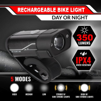 Силен LED фар колело зареждащ се USB акумулаторен фенер велосипед, снимка 1 - Аксесоари за велосипеди - 36506681