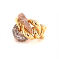 Златен дамски пръстен 8,60гр. размер:58 14кр. проба:585 модел:16604-3, снимка 2 - Пръстени - 40633092