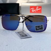 Ray-Ban мъжки слънчеви очила Рей-Бан огледални сини , снимка 3 - Слънчеви и диоптрични очила - 41669938