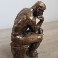 Стара бронзова фигура "Мислителят", снимка 4 - Антикварни и старинни предмети - 42417049