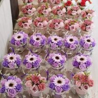 Декоративни колела със сапунени цветя, снимка 2 - Подаръци за жени - 39639620