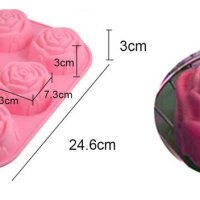 3D силиконови рози от 6бр. молд, калъп, форма за декорация, фондан НАЛИЧНО, снимка 8 - Форми - 41241670
