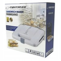 Тостер-сандвич Esperanza EKT010 Parmigiano, 1000W, триъгълник, Черен/Бял, 2 ГОДИНИ ГАРАНЦИЯ, снимка 3 - Тостери - 44303468