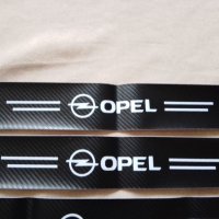 Черен карбон стикери за прагове с надпис и емблема Опел Opel кола автомобил джип ван , снимка 5 - Аксесоари и консумативи - 41262234