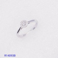 Златни пръстени -18К с диаманти, снимка 5 - Пръстени - 39067326