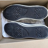 Дамски кецове CONVERSE оригинал, N'39, естествена кожа, сребристи т. сиви, много запазени, снимка 8 - Маратонки - 42595456