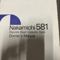 Продавам Nakamichi 581 книжка , снимка 1 - Колекции - 44294325