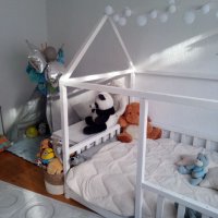 Детско легло тип къщичка монтесори, снимка 5 - Бебешки легла и матраци - 34685939