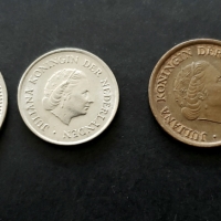 Монети. Холандия. Холандски 1, 10  , 25 цента и 1 гулдена., снимка 4 - Нумизматика и бонистика - 35183451