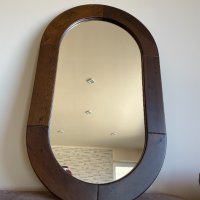Старо дървено огледало - 100/60см, снимка 4 - Антикварни и старинни предмети - 35871611