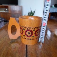 Стара дървена чаша,халба #3, снимка 3 - Други ценни предмети - 41499216