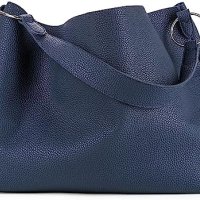 Нова Модерна дамска чанта Tote PU кожа в синьо ежедневна през рамо, снимка 1 - Чанти - 42530922
