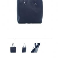Дамска чанта от естествена кожа модел PAMELA dark blue, снимка 4 - Чанти - 39111466