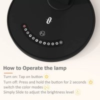 Настолна ЛЕД лампа с различни режими TaoTronics и грижа за очите, снимка 6 - Настолни лампи - 44292386