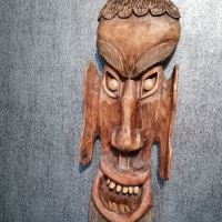 Африканска племенна статуетка от екзотична  дървесина, снимка 6 - Статуетки - 36343346